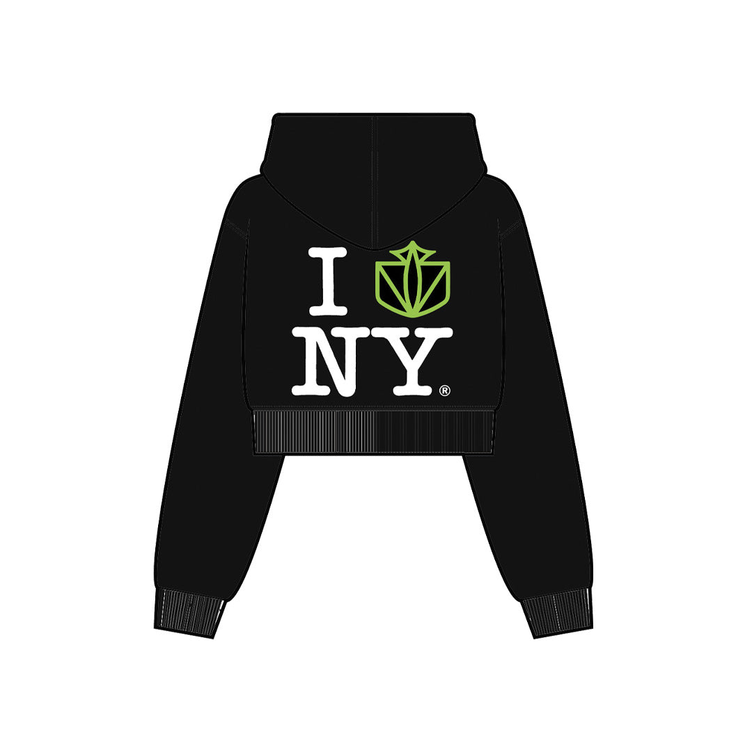 I DANK NY CROP TOP HOODIE