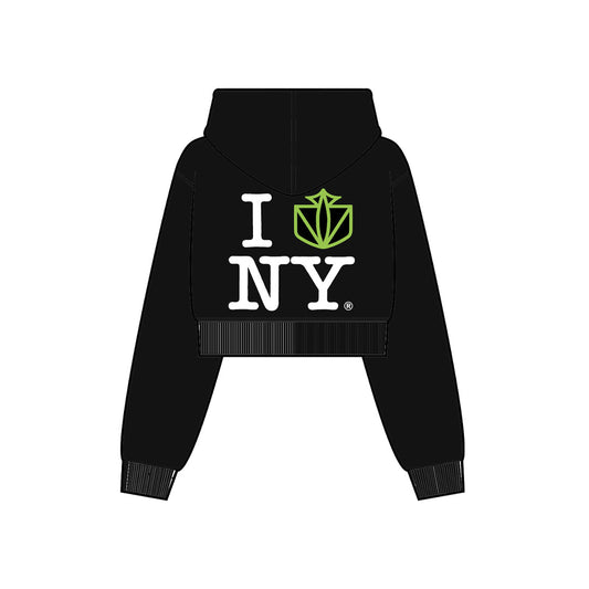 I DANK NY CROP TOP HOODIE